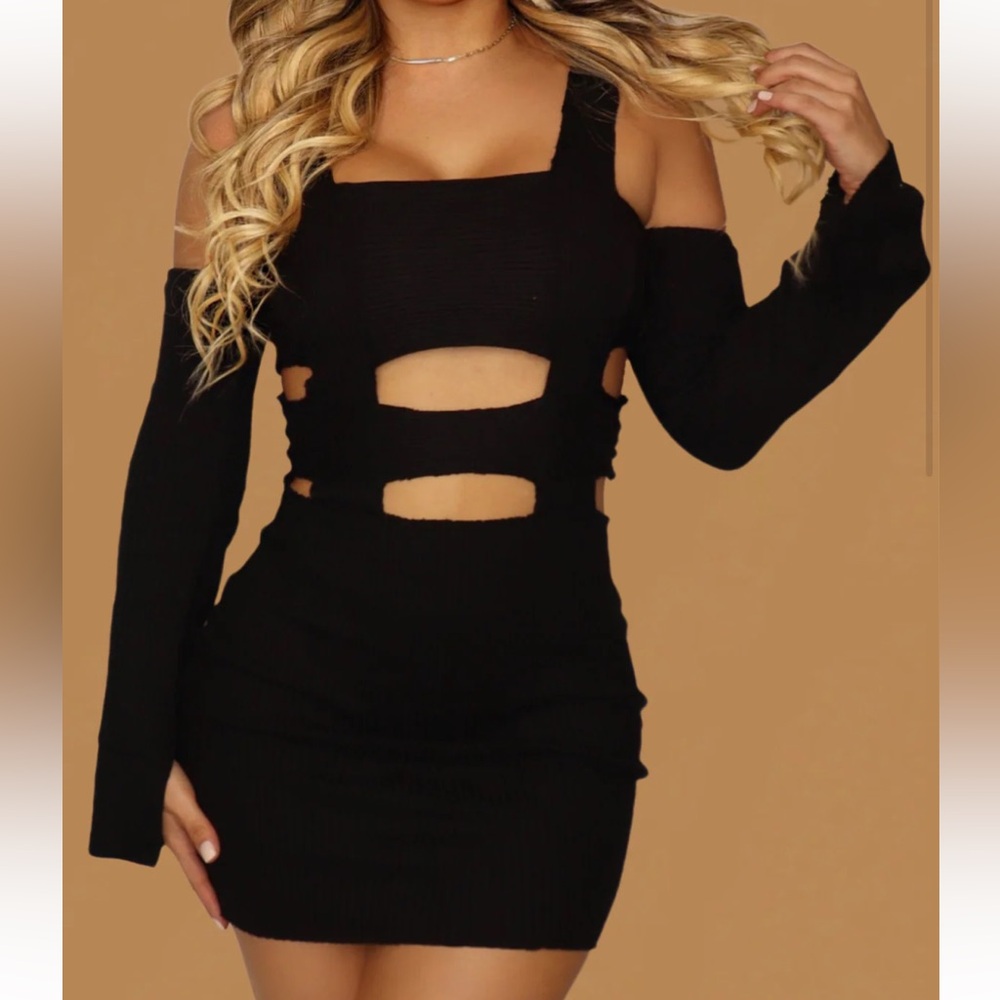 Envy Black Cut-Out Mini Dress